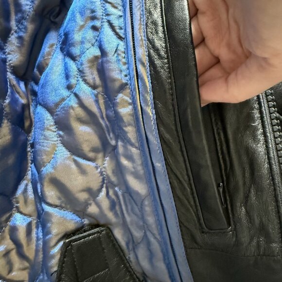 Vtg 90s Wilsons Pelle Studio Leather Thinsulate Lined Bomber Jacket Men’s XLT - Picture 8 of 16